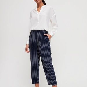 Aritzia Babaton Modesto Pant - Navy/White - 2